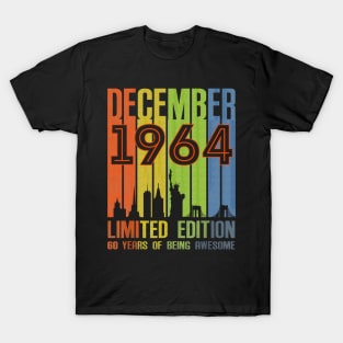 December 1964 60 Years Of Being Awesome Limited Edition T-Shirt
